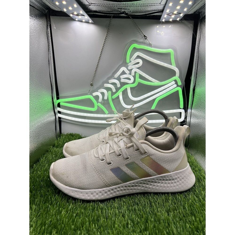 Adidas Women's Pure Motion Running Shoes‎ Cloudfoam White/Rainbow GZ8523 Size 8